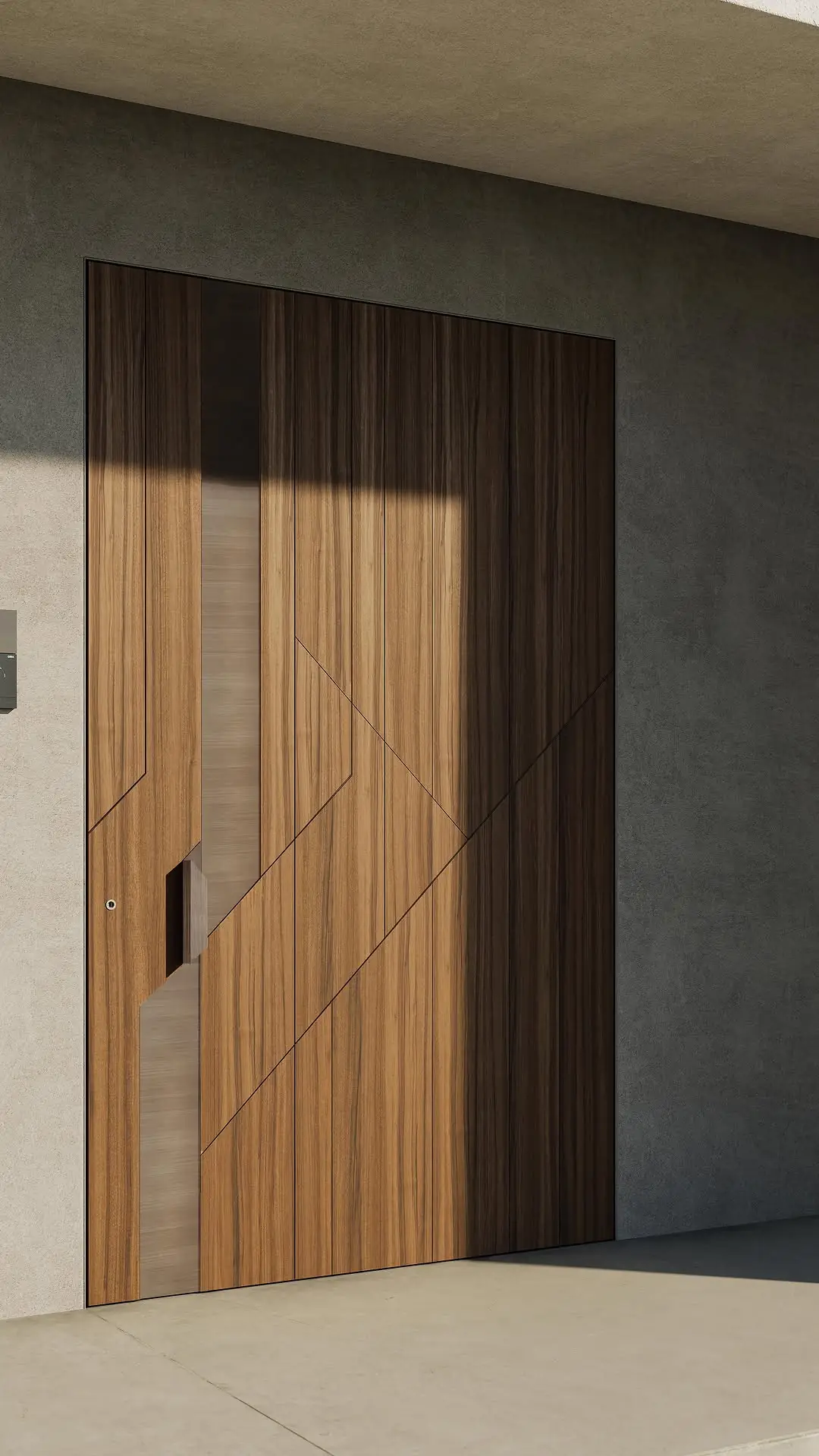 Porte haut de gamme avec poignées design